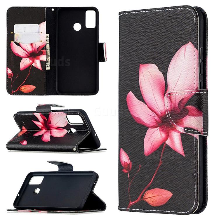 Lotus Flower Leather Wallet Case for Huawei Honor 9X Lite