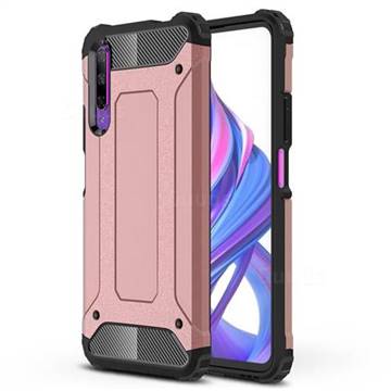 King Kong Armor Premium Shockproof Dual Layer Rugged Hard Cover for Huawei Honor 9X Pro - Rose Gold