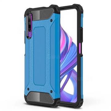 King Kong Armor Premium Shockproof Dual Layer Rugged Hard Cover for Huawei Honor 9X Pro - Sky Blue