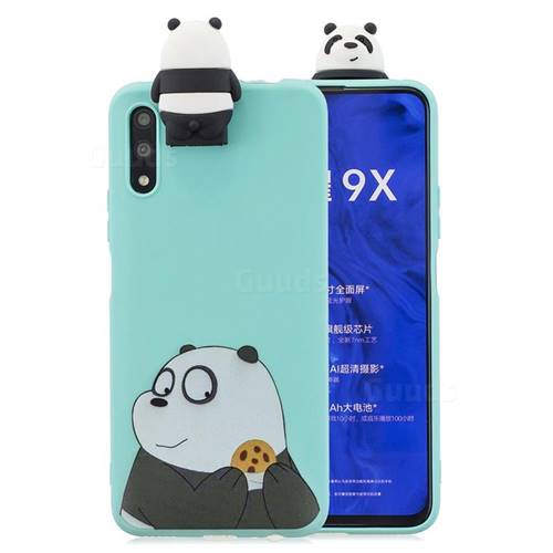 Striped Bear Soft 3D Climbing Doll Stand Soft Case for Huawei Honor 9X Pro