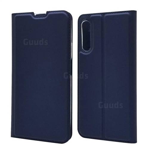 Ultra Slim Card Magnetic Automatic Suction Leather Wallet Case for Huawei Honor 9X Pro - Royal Blue