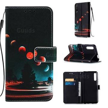Wandering Earth Matte Leather Wallet Phone Case for Huawei Honor 9X Pro