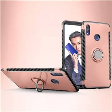 Armor Anti Drop Carbon PC + Silicon Invisible Ring Holder Phone Case for Huawei Honor Note 10 - Rose Gold