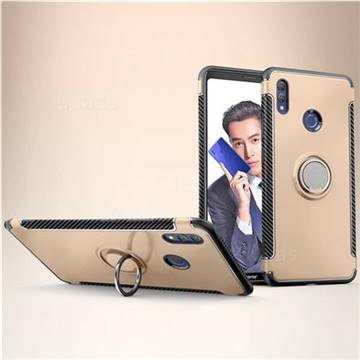 Armor Anti Drop Carbon PC + Silicon Invisible Ring Holder Phone Case for Huawei Honor Note 10 - Champagne