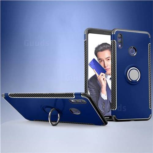 Armor Anti Drop Carbon PC + Silicon Invisible Ring Holder Phone Case for Huawei Honor Note 10 - Sapphire
