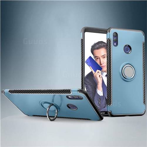 Armor Anti Drop Carbon PC + Silicon Invisible Ring Holder Phone Case for Huawei Honor Note 10 - Navy