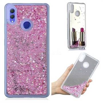 Glitter Sand Mirror Quicksand Dynamic Liquid Star TPU Case for Huawei Honor Note 10 - Cherry Pink