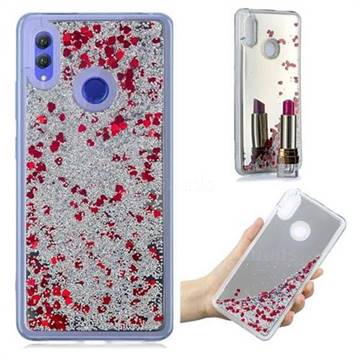 Glitter Sand Mirror Quicksand Dynamic Liquid Star TPU Case for Huawei Honor Note 10 - Red