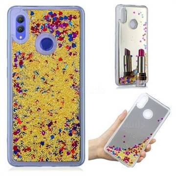 Glitter Sand Mirror Quicksand Dynamic Liquid Star TPU Case for Huawei Honor Note 10 - Yellow
