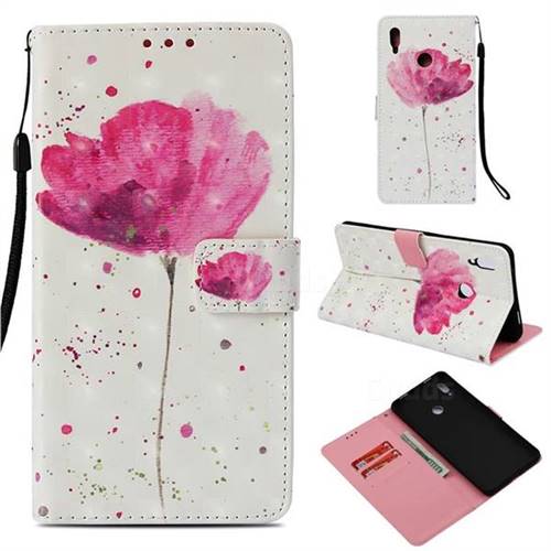 Watercolor 3D Painted Leather Wallet Case for Huawei Honor Note 10