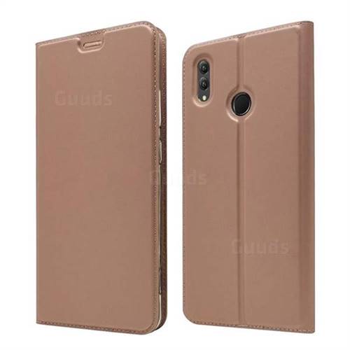 Ultra Slim Card Magnetic Automatic Suction Leather Wallet Case for Huawei Honor Note 10 - Rose Gold