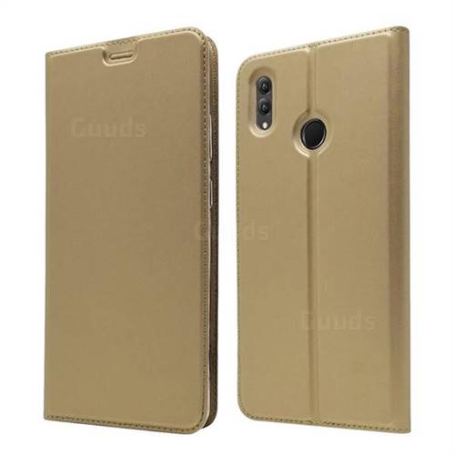 Ultra Slim Card Magnetic Automatic Suction Leather Wallet Case for Huawei Honor Note 10 - Champagne