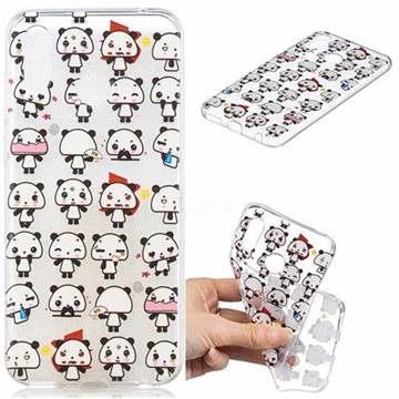 Mini Panda Clear Varnish Soft Phone Back Cover for Huawei Honor Play(6.3 inch)