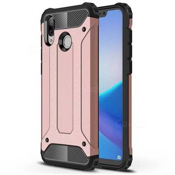 King Kong Armor Premium Shockproof Dual Layer Rugged Hard Cover for Huawei Honor Play(6.3 inch) - Rose Gold