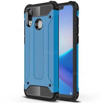 King Kong Armor Premium Shockproof Dual Layer Rugged Hard Cover for Huawei Honor Play(6.3 inch) - Sky Blue