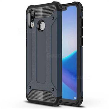 King Kong Armor Premium Shockproof Dual Layer Rugged Hard Cover for Huawei Honor Play(6.3 inch) - Navy