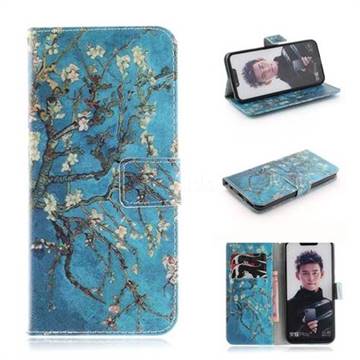 Apricot Tree PU Leather Wallet Case for Huawei Honor Play(6.3 inch)