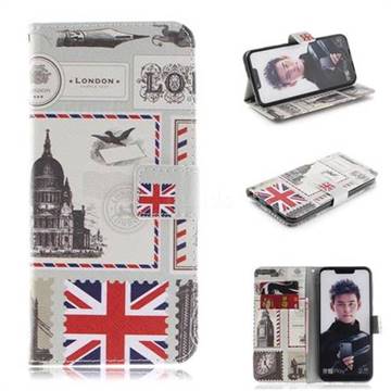 London Envelope PU Leather Wallet Case for Huawei Honor Play(6.3 inch)
