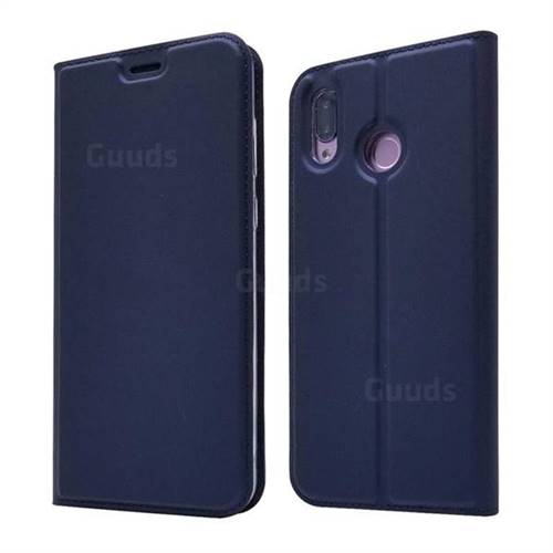 Ultra Slim Card Magnetic Automatic Suction Leather Wallet Case for Huawei Honor Play(6.3 inch) - Royal Blue