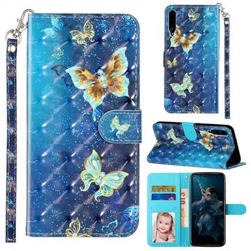 Rankine Butterfly 3D Leather Phone Holster Wallet Case for Huawei Honor Play 3