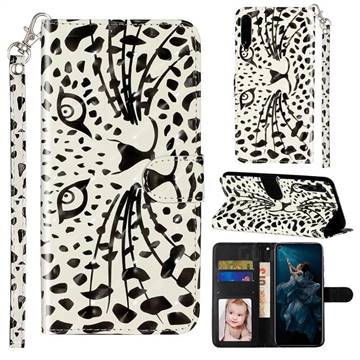 Leopard Panther 3D Leather Phone Holster Wallet Case for Huawei Honor Play 3