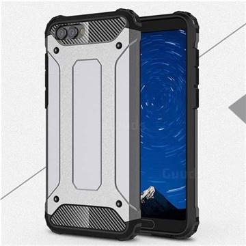King Kong Armor Premium Shockproof Dual Layer Rugged Hard Cover for Huawei Honor View 10 (V10) - Silver Grey