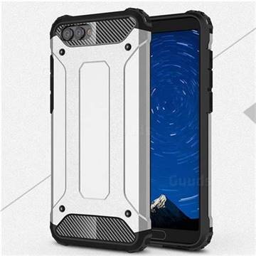 King Kong Armor Premium Shockproof Dual Layer Rugged Hard Cover for Huawei Honor View 10 (V10) - Technology Silver