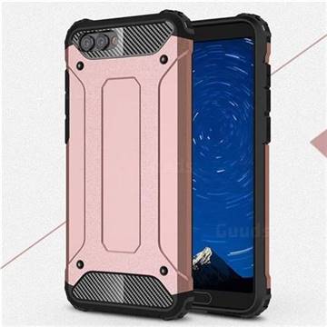 King Kong Armor Premium Shockproof Dual Layer Rugged Hard Cover for Huawei Honor View 10 (V10) - Rose Gold
