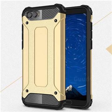 King Kong Armor Premium Shockproof Dual Layer Rugged Hard Cover for Huawei Honor View 10 (V10) - Champagne Gold