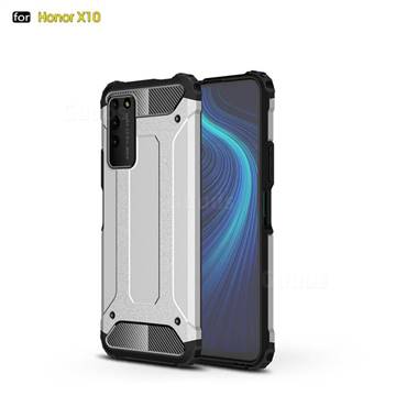 King Kong Armor Premium Shockproof Dual Layer Rugged Hard Cover for Huawei Honor X10 5G - White