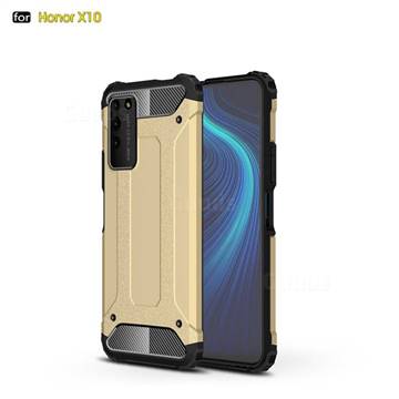 King Kong Armor Premium Shockproof Dual Layer Rugged Hard Cover for Huawei Honor X10 5G - Champagne Gold