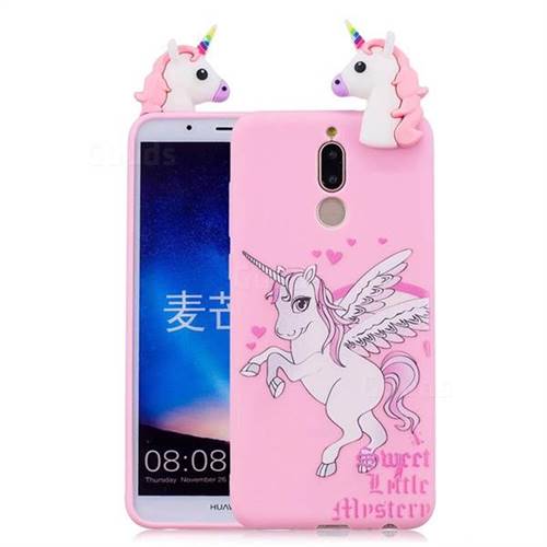 Wings Unicorn Soft 3D Climbing Doll Soft Case for Huawei Mate 10 Lite / Nova 2i / Horor 9i / G10