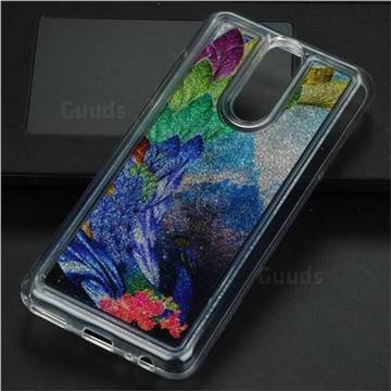 Phoenix Glassy Glitter Quicksand Dynamic Liquid Soft Phone Case for Huawei Mate 10 Lite / Nova 2i / Horor 9i / G10