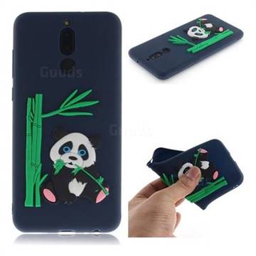 Panda Eating Bamboo Soft 3D Silicone Case for Huawei Mate 10 Lite / Nova 2i / Horor 9i / G10 - Dark Blue