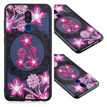 Daffodil Lace Diamond Flower Soft TPU Back Cover for Huawei Mate 10 Lite / Nova 2i / Horor 9i / G10