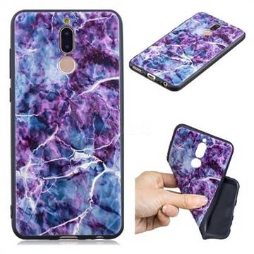 Marble 3D Embossed Relief Black TPU Cell Phone Back Cover for Huawei Mate 10 Lite / Nova 2i / Horor 9i / G10
