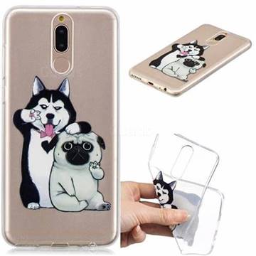 Selfie Dog Clear Varnish Soft Phone Back Cover for Huawei Mate 10 Lite / Nova 2i / Horor 9i / G10