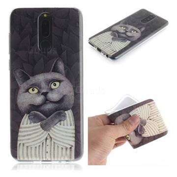 Cat Embrace IMD Soft TPU Cell Phone Back Cover for Huawei Mate 10 Lite / Nova 2i / Horor 9i / G10