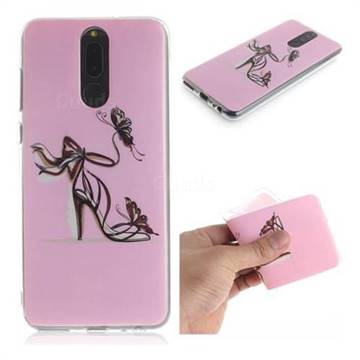 Butterfly High Heels IMD Soft TPU Cell Phone Back Cover for Huawei Mate 10 Lite / Nova 2i / Horor 9i / G10