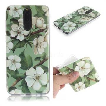Watercolor Flower IMD Soft TPU Cell Phone Back Cover for Huawei Mate 10 Lite / Nova 2i / Horor 9i / G10