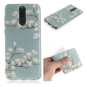 Magnolia Flower IMD Soft TPU Cell Phone Back Cover for Huawei Mate 10 Lite / Nova 2i / Horor 9i / G10