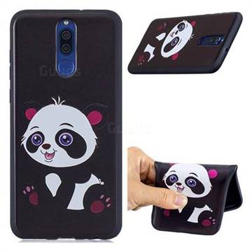 Cute Pink Panda 3D Embossed Relief Black Soft Phone Back Cover for Huawei Mate 10 Lite / Nova 2i / Horor 9i / G10