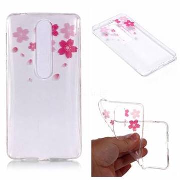 Sakura Flowers Super Clear Soft TPU Back Cover for Huawei Mate 10 Lite / Nova 2i / Horor 9i / G10