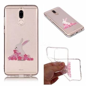 Cherry Blossom Rabbit Super Clear Soft TPU Back Cover for Huawei Mate 10 Lite / Nova 2i / Horor 9i / G10