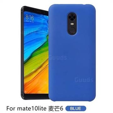 Howmak Slim Liquid Silicone Rubber Shockproof Phone Case Cover for Huawei Mate 10 Lite / Nova 2i / Horor 9i / G10 - Sky Blue