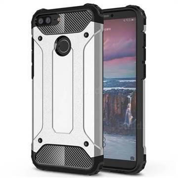 King Kong Armor Premium Shockproof Dual Layer Rugged Hard Cover for Huawei Mate 10 Lite / Nova 2i / Horor 9i / G10 - Technology Silver