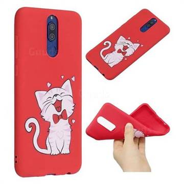 Happy Bow Cat Anti-fall Frosted Relief Soft TPU Back Cover for Huawei Mate 10 Lite / Nova 2i / Horor 9i / G10