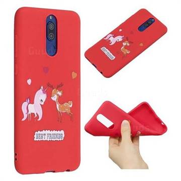 Unicorn Deer Anti-fall Frosted Relief Soft TPU Back Cover for Huawei Mate 10 Lite / Nova 2i / Horor 9i / G10