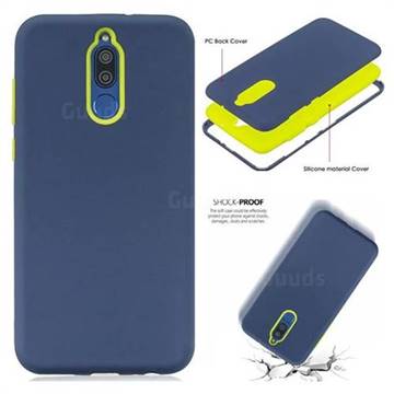 Matte PC + Silicone Shockproof Phone Back Cover Case for Huawei Mate 10 Lite / Nova 2i / Horor 9i / G10 - Dark Blue