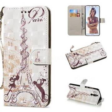 Tower Couple 3D Painted Leather Wallet Phone Case for Huawei Mate 10 Lite / Nova 2i / Horor 9i / G10